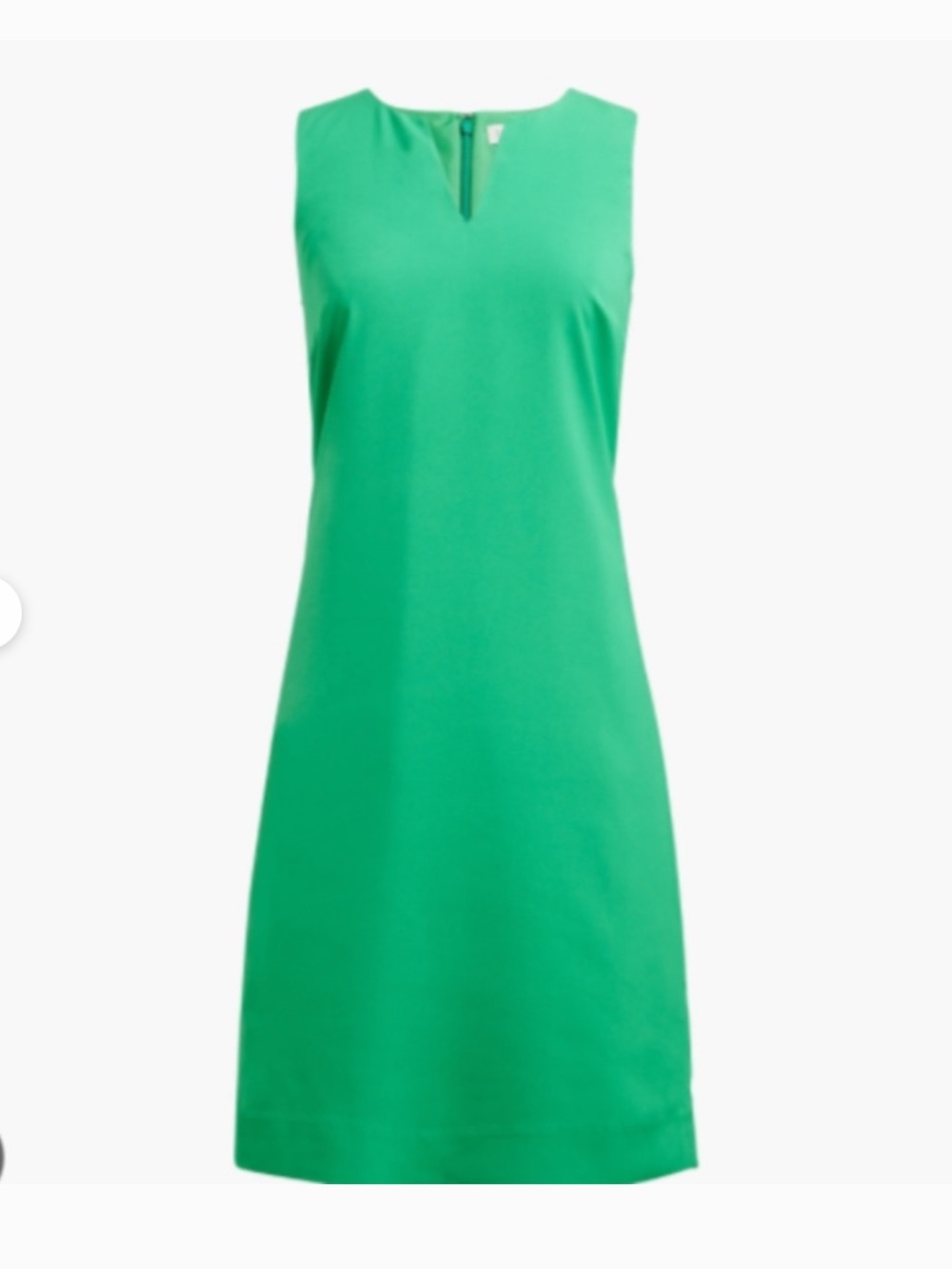 J. Crew Sleeveless Emerald Green Suiting Shift Dress